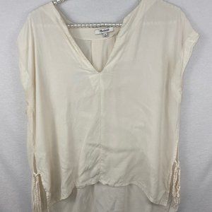 Madewell Blouse Textured Sz Medium Side Slit